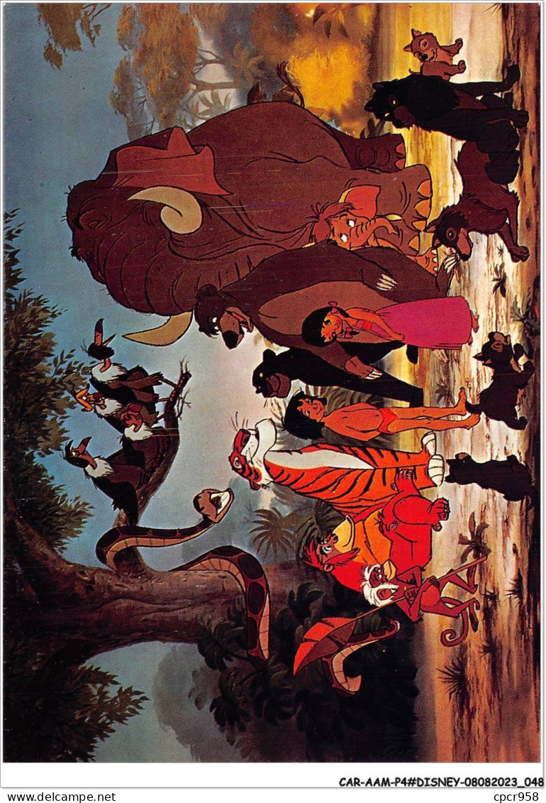 CAR-AAMP4-DISNEY-0316 - Mowgli Et Ses Amis - Le Livre De La Jungle - WD 8/44 - Disneyland