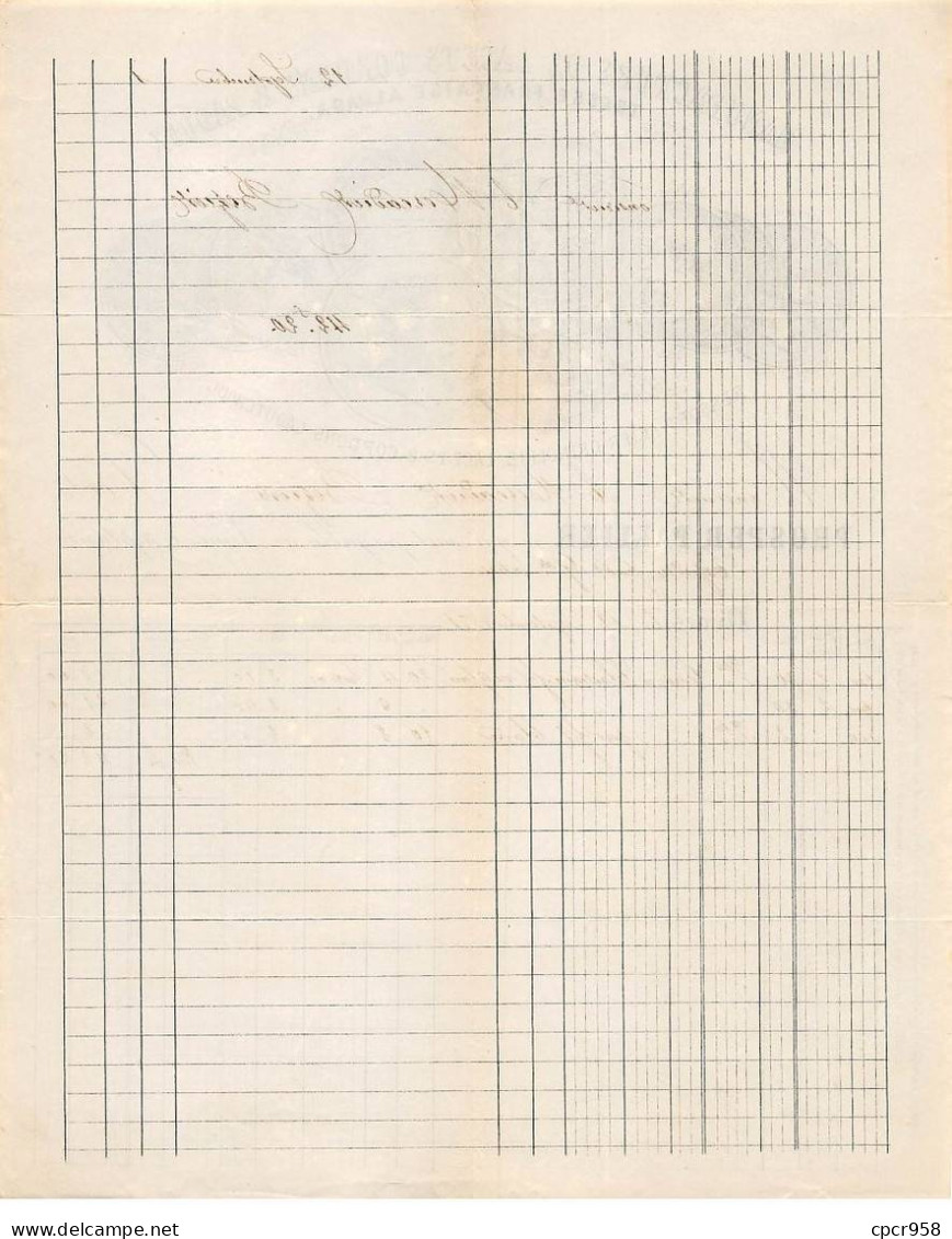 Facture.AM20637.Nimes.1871.Prosper Pallier.Lacets.Cordons & Padoux.Tresse Française Alpaga.Cordon.Lacet.Ressort - 1800 – 1899