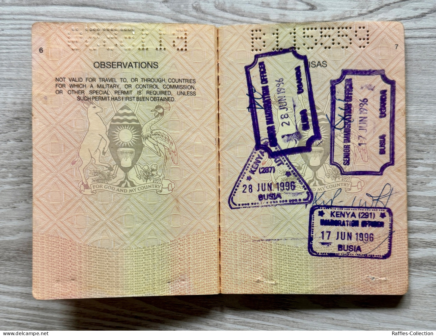 Uganda Passport Passeport Reisepass Pasaporte Passaporto - Historische Documenten