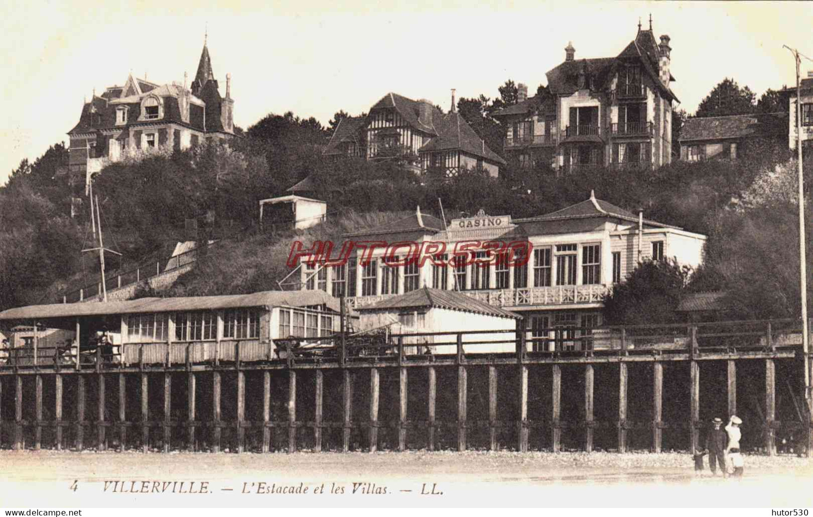 CPA VILLERVILLE - CALVADOS - L'ESTACADE ET LES VILLAS - Villerville