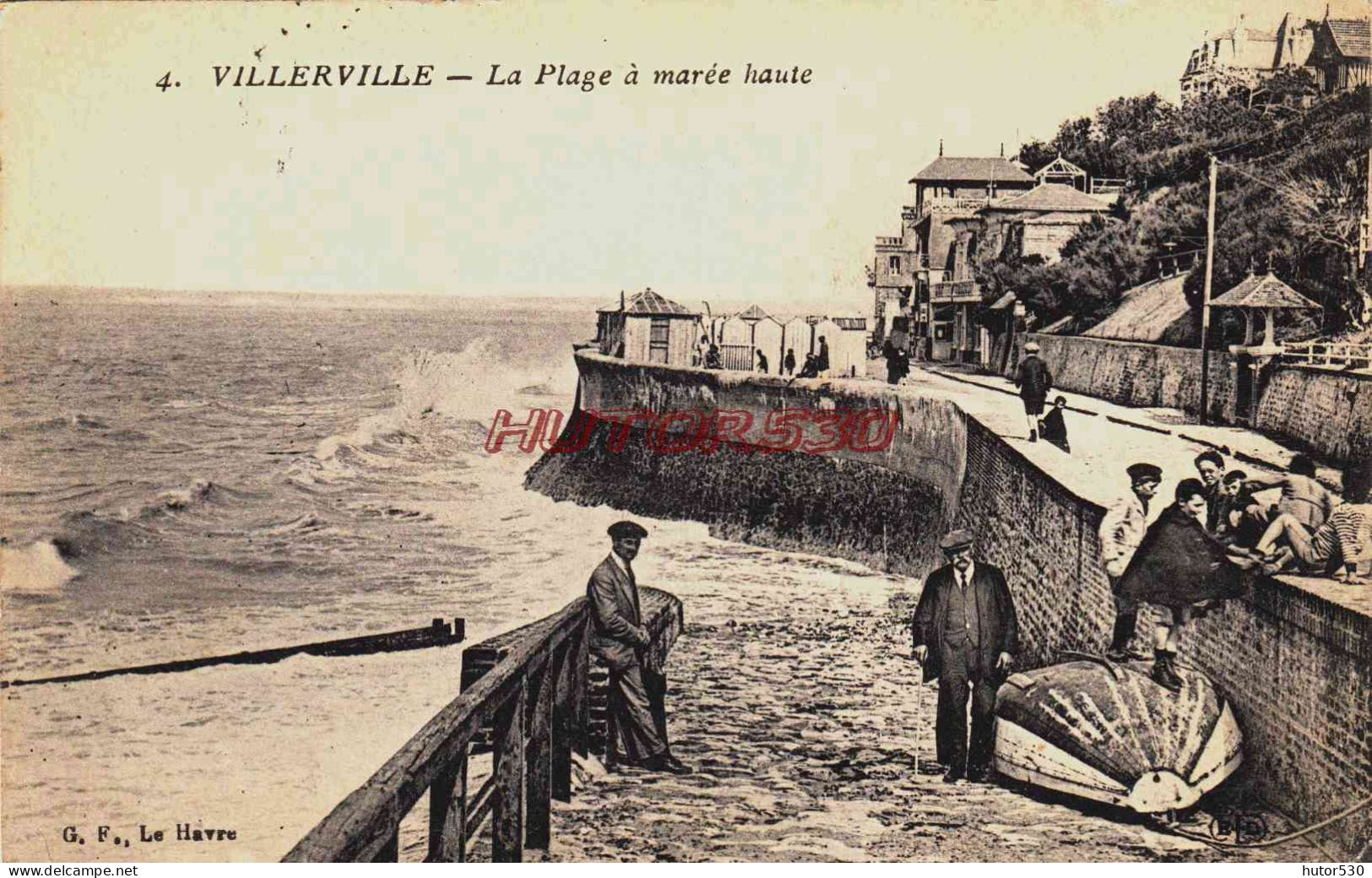 CPA VILLERVILLE - CALVADOS - LA PLAGE A MARAIS HAUTE - Villerville