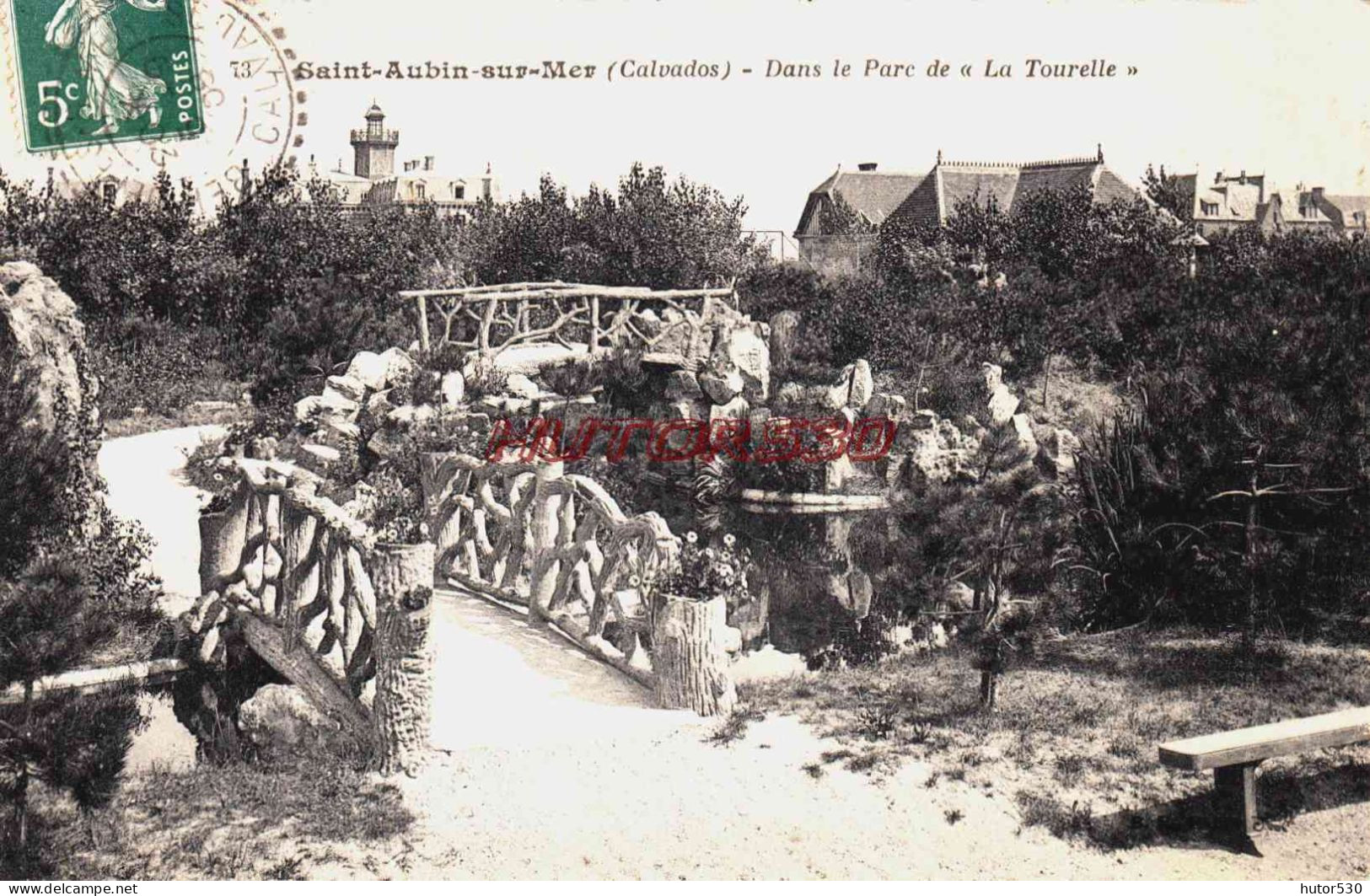 CPA SAINT AUBIN SUR MER - CALVADOS - LE PARC DE LA TOURELLE - Saint Aubin