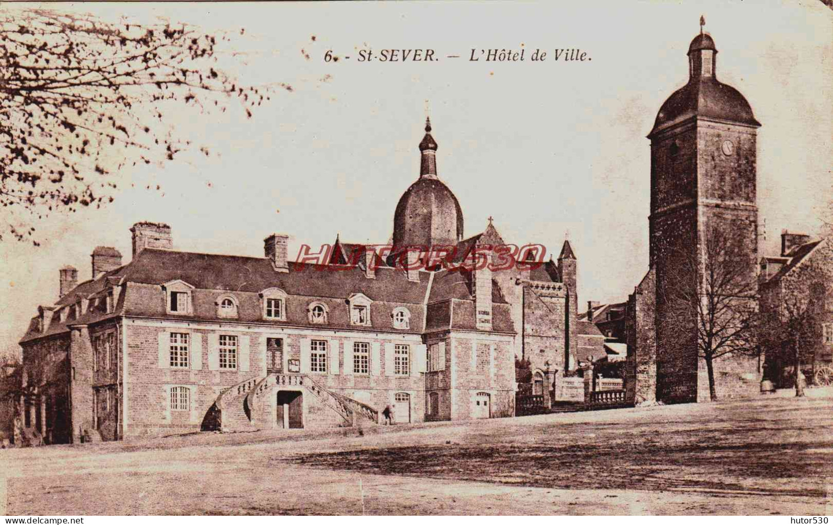 CPA SAINT SEVER - CALVADOS - L'HOTEL DE VILLE - Saint Sever