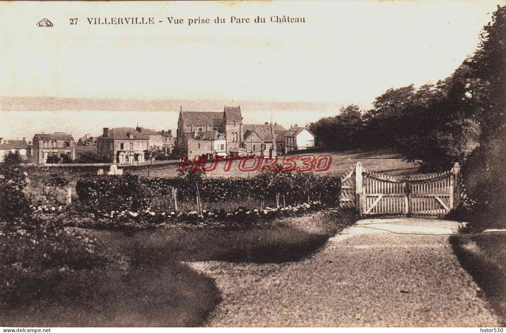 CPA VILLERVILLE - CALVADOS - VUE PRISE DU PARC DU CHATEAU - Villerville