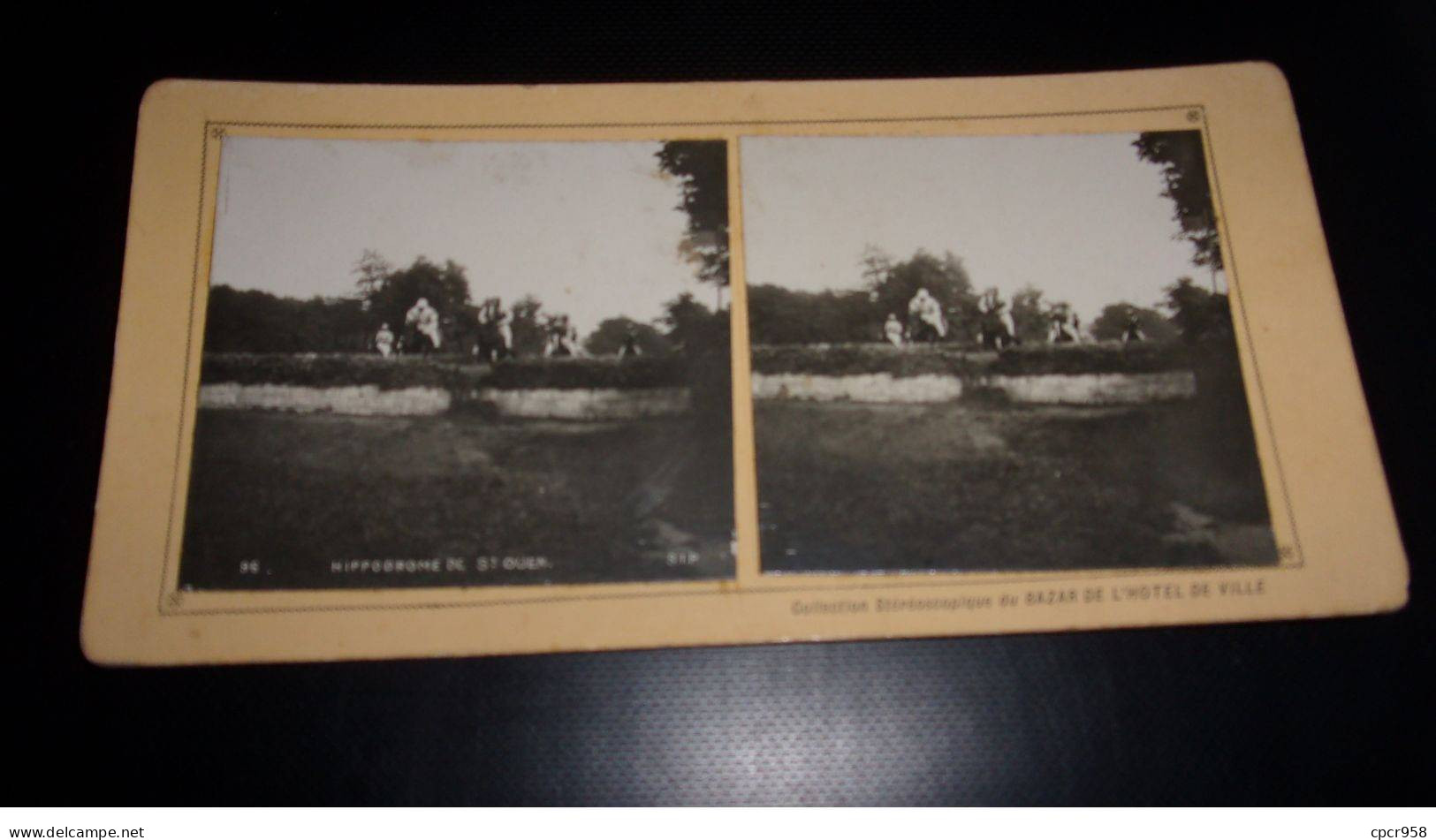 Photographie Sur Carton  . 2moi10437.1900 Environs.hippodrome De St Ouen.18 X 09 Cm. - Stereoscopic