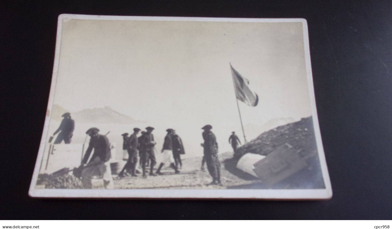 Photographie Sur Carton . 2moi10329 . Savoie .sommet De La Petite Turra.militaire.18 X 13 Cm. - Guerra, Militares