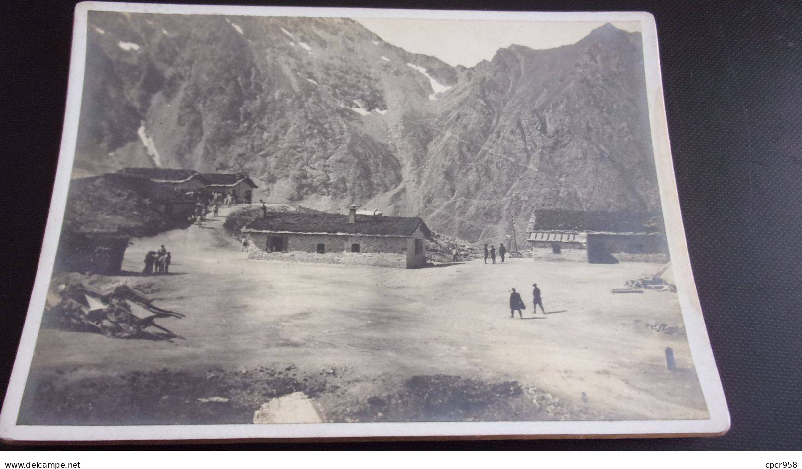 Photographie Sur Carton . 2moi10319 . Savoie .baraquements De La Turra Et Col Du Raudouillard.militaire.18 X 13 Cm. - Krieg, Militär