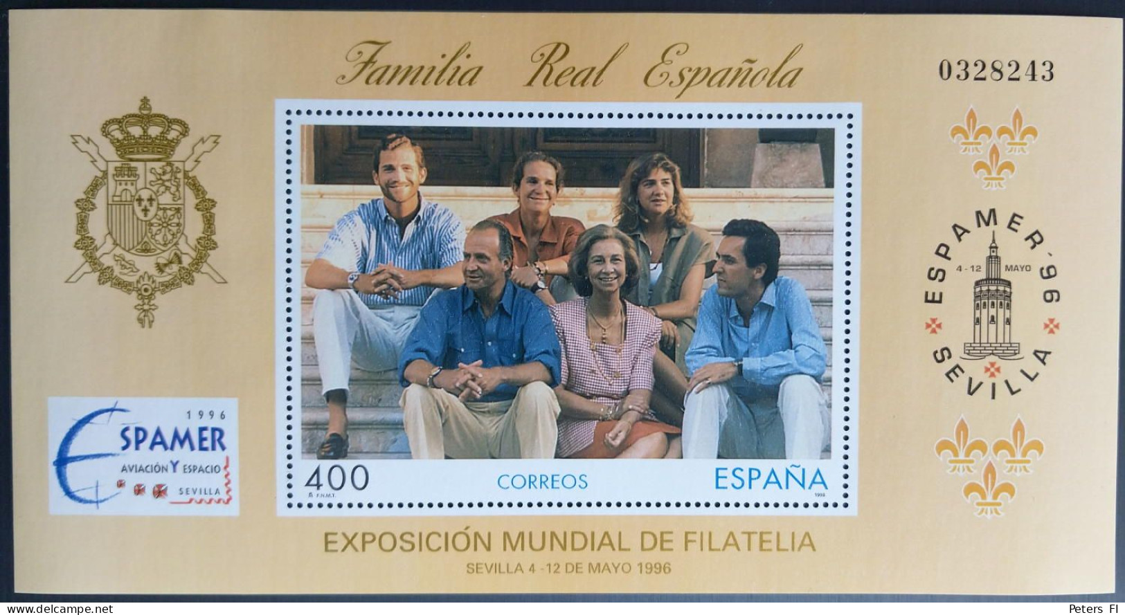 Spanien, Espamer -Ausstellung 1996, 2 Verschiedene Numerierte Postfrische Blöcke - Blocks & Kleinbögen