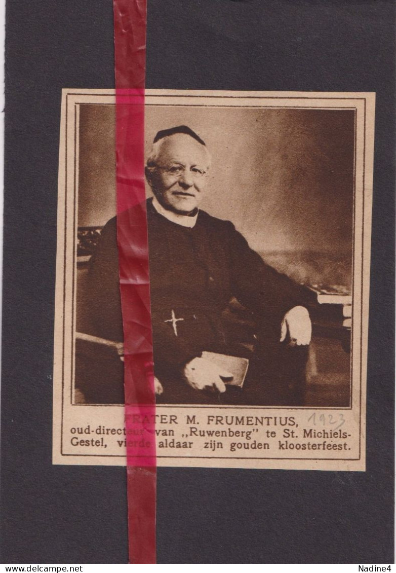 Sint Michiels Gestel - Jubileum Frater Frumentius - Orig. Knipsel Coupure Tijdschrift Magazine - 1923 - Non Classés