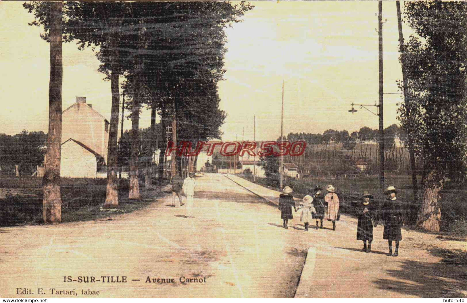 CPA IS SUR TILLE - COTE D'OR - AVENUE CARNOT - Is Sur Tille