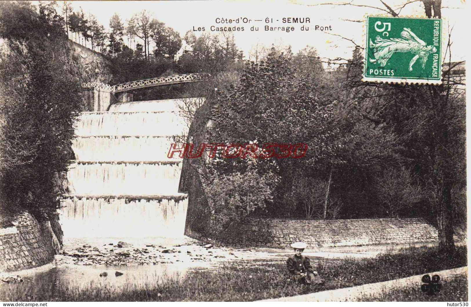 CPA SEMUR - COTE D'OR - LES CASCADES DU BARRAGE DU PONT - Semur