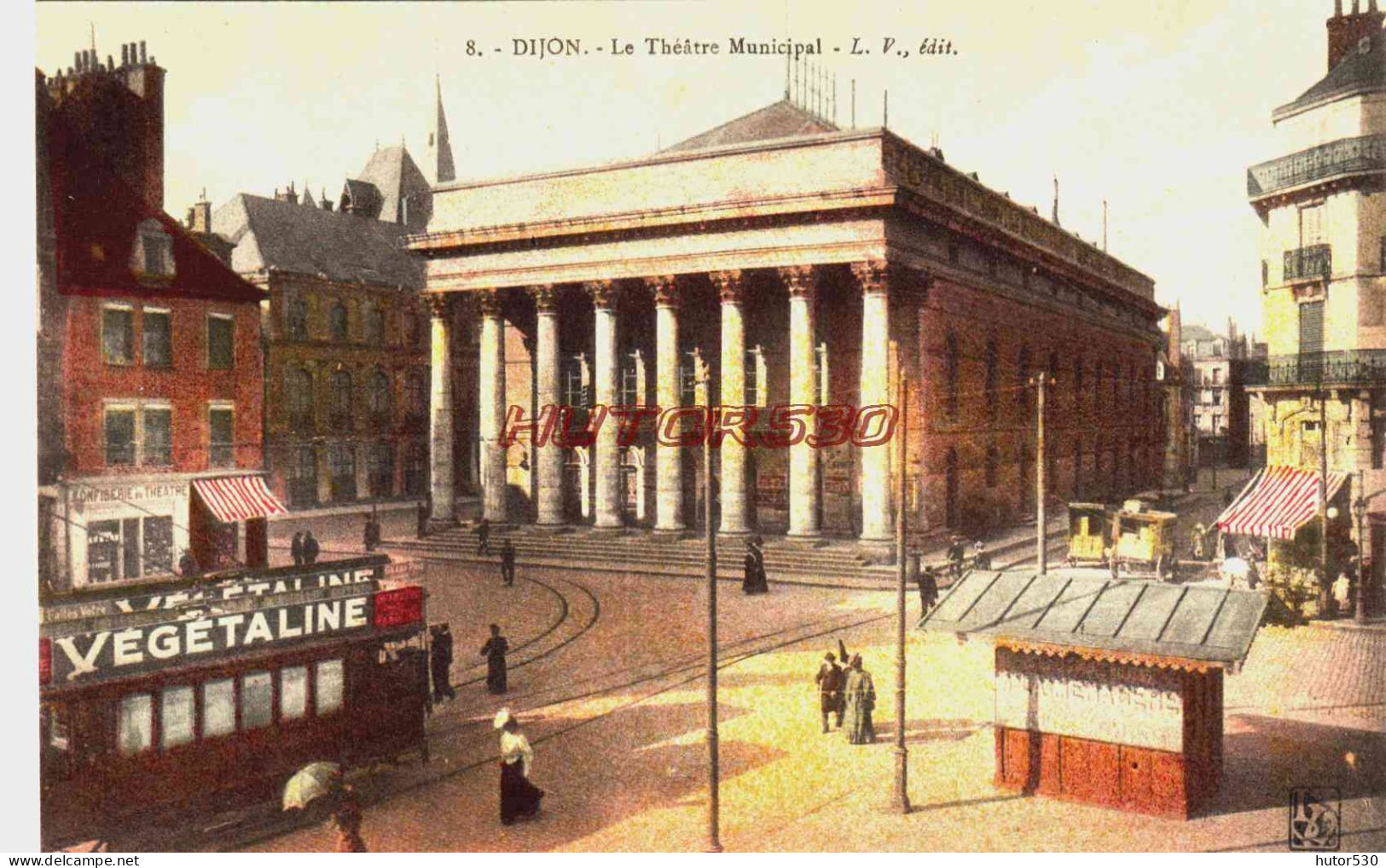 CPA DIJON - COTE D'OR - LE THEATRE MUNICIPAL - TRAMWAY - VEGETALINE - Dijon