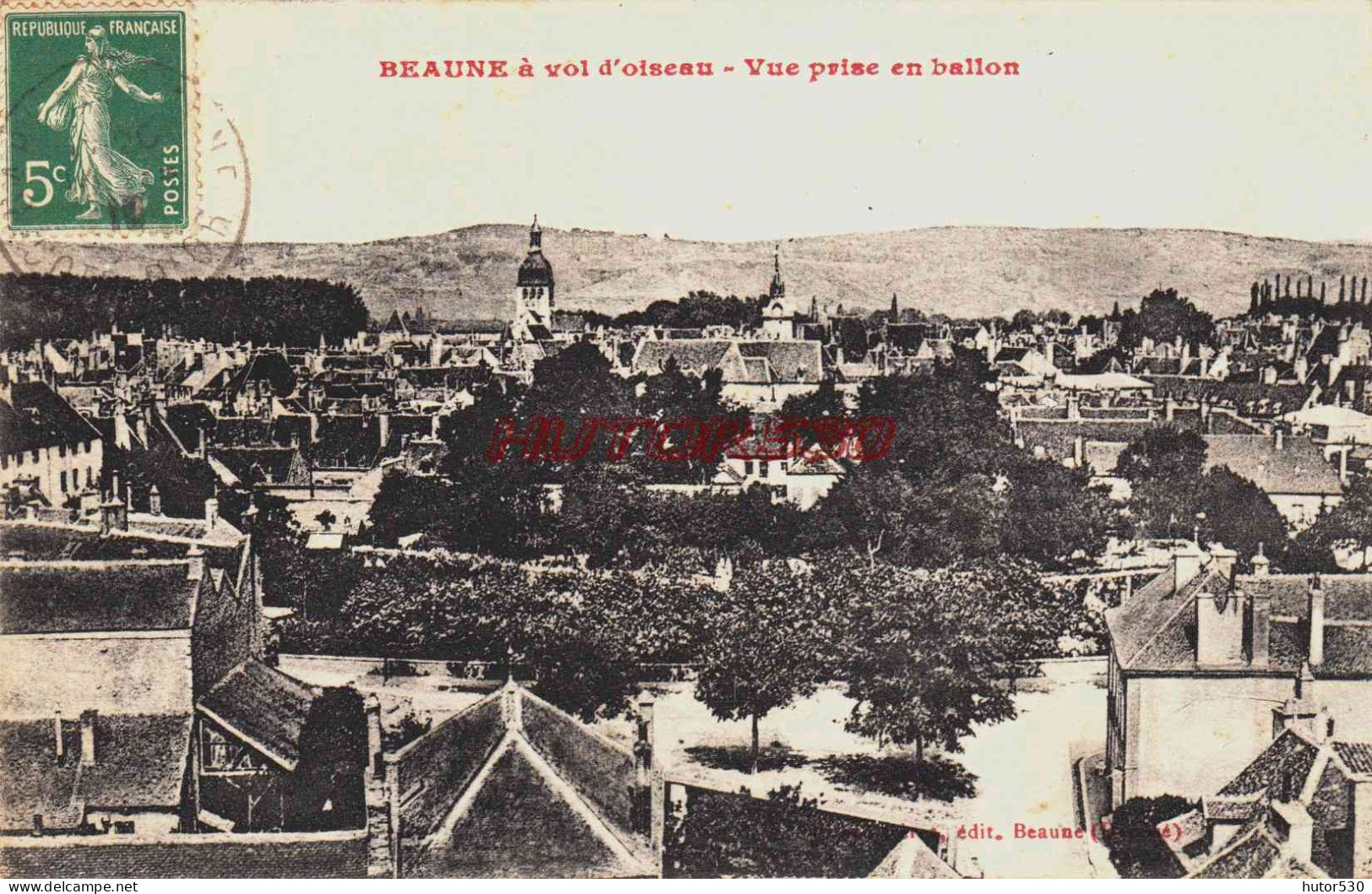 CPA BEAUNE - COTE D'OR - VUE PRISE EN BALLON - Beaune