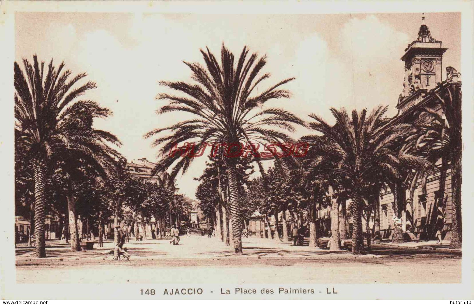 CPA AJACCIO - CORSE - LA PLACE DES PALMIERS - Ajaccio