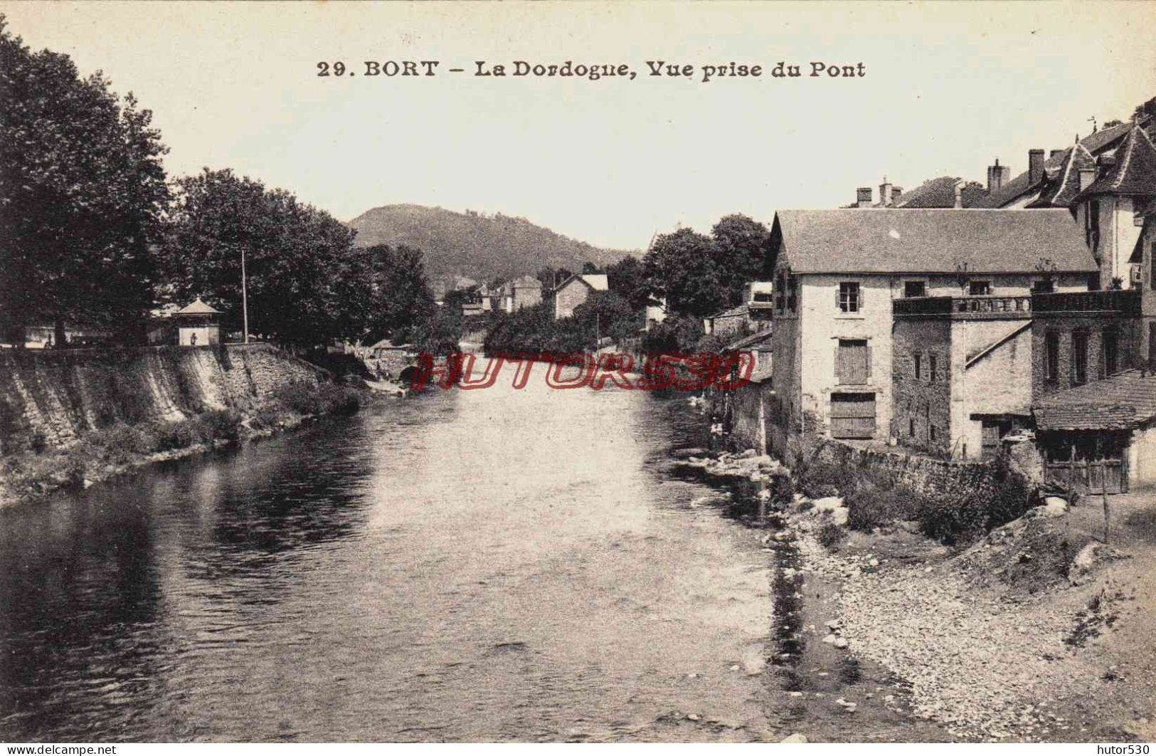 CPA BORT - CORREZE - LA DORDOGNE VUE PRISE DU PONT - Argentat