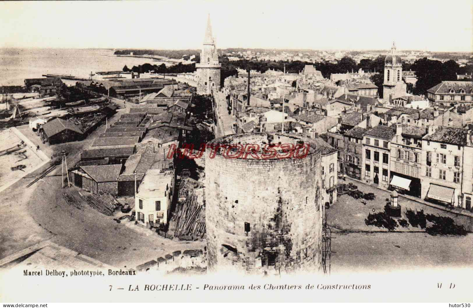 CPA LA ROCHELLE - CHARENTE MARITIME - PANORAMA DES CHANTIERS DE CONSTRUCTIONS - La Rochelle