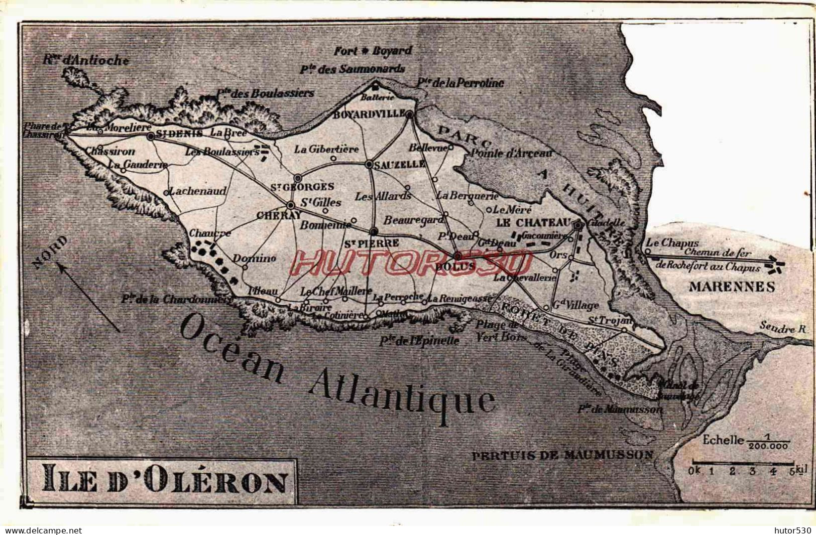 CPA ILE D'OLERON - CHARENTE MARITIME - CARTE - Ile D'Oléron