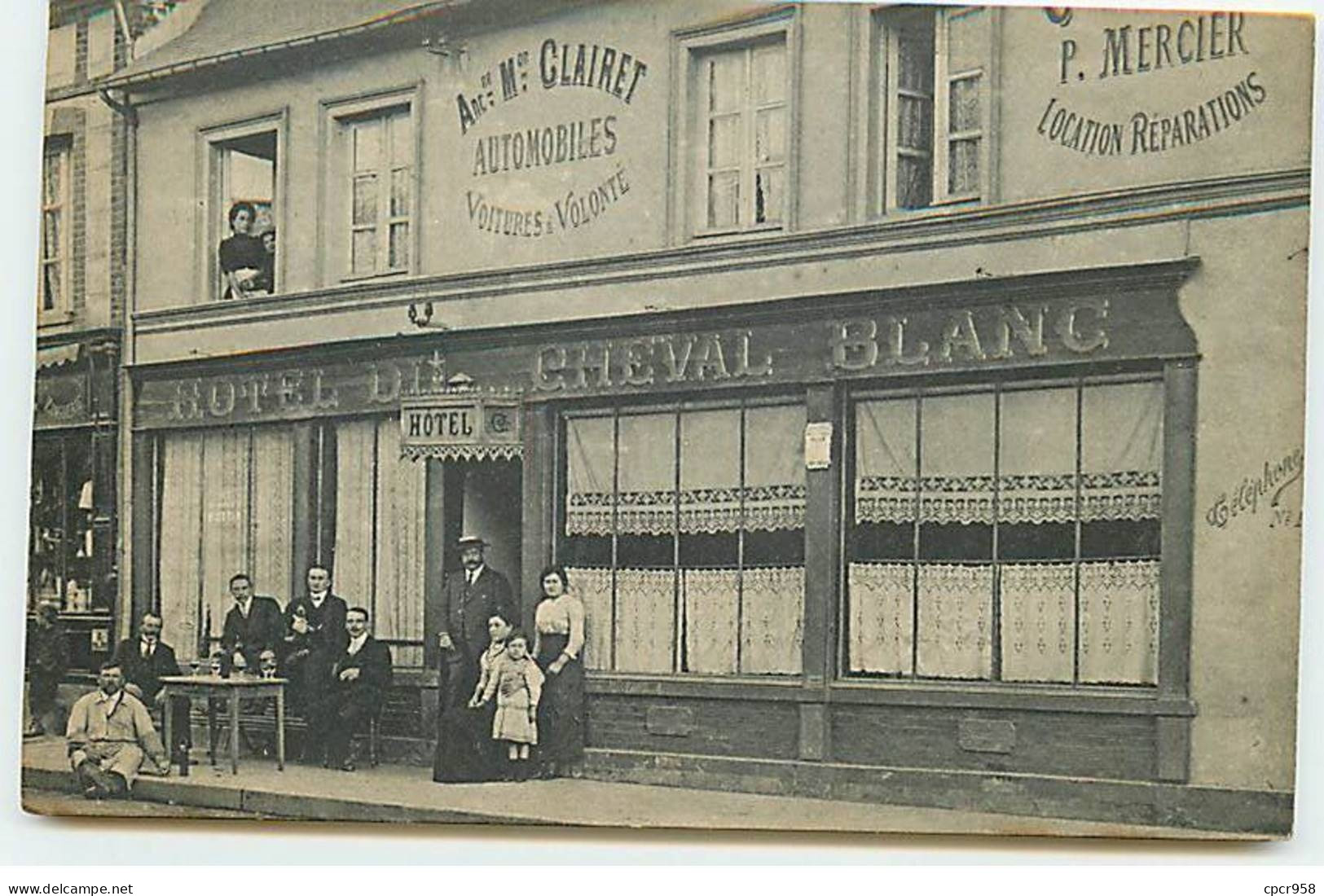 Carte à Identifier - N°90892 - Hôtel Du Cheval Blanc - P. Mercier, Ancienne Maison Clairet - Carte Photo à Localiser - To Identify