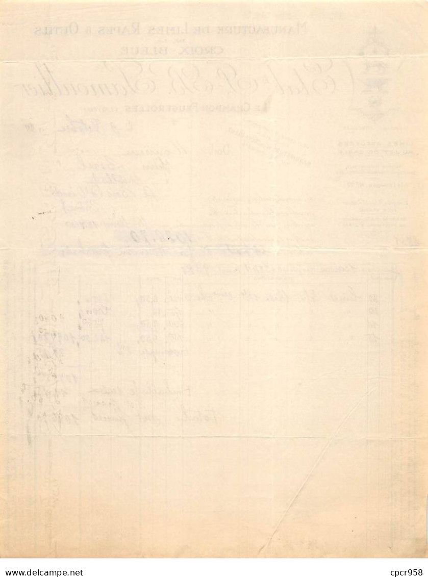 Facture.AM24161.Chambon Feugerolles.1930.Samoullier.Limes.Rapes.Outil De La Croix Bleue - 1900 – 1949