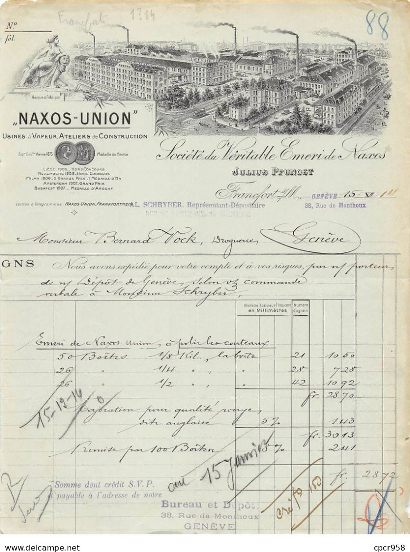 Facture.AM24148.Francfort.1?14.Julius Pfungst."Naxos Union".Emeri De Naxos - 1900 – 1949