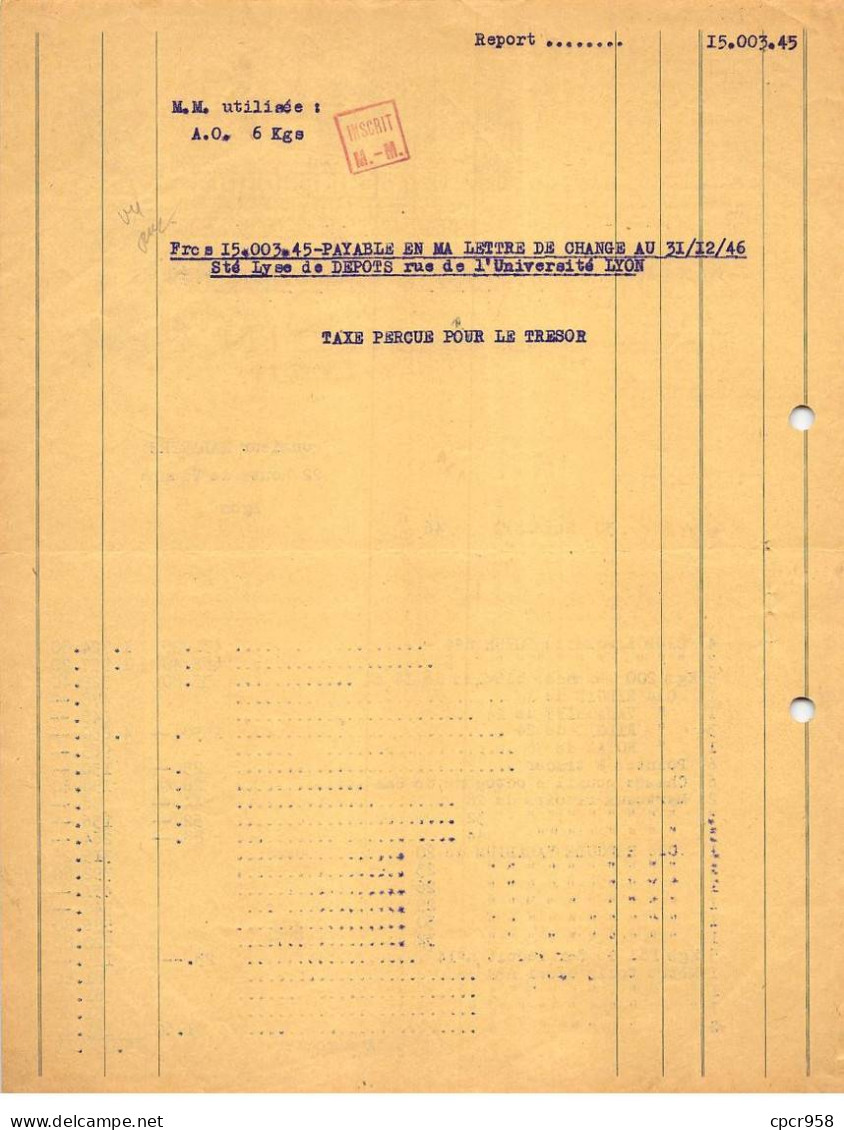 Facture.AM24120.Lyon.1948.Durdin.Machines.Outils.Quincaillerie - 1900 – 1949