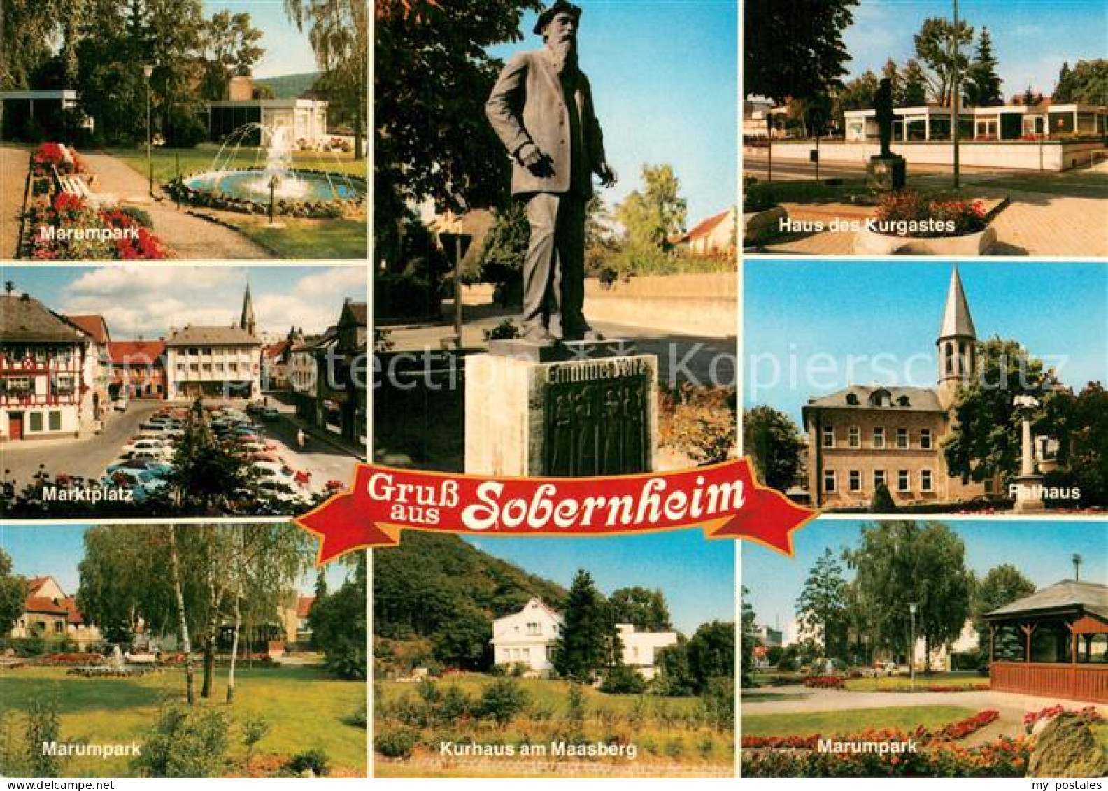73673146 Bad Sobernheim Marumpark Marktplatz Emanuel Felke Denkmal Kurhaus Haus  - Bad Sobernheim