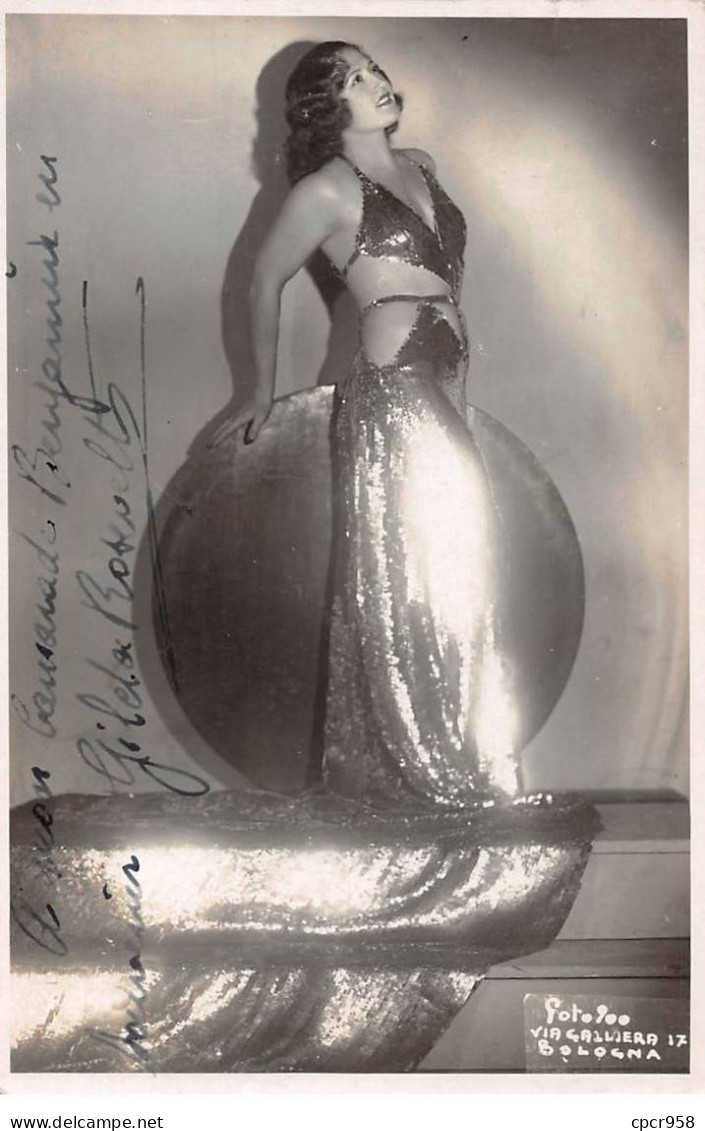 Photographie . Moi10134 .gileta Rosevelts.cirque .actrice Mode .bologna  Autographe  17 X 11 Cm. - Berühmtheiten