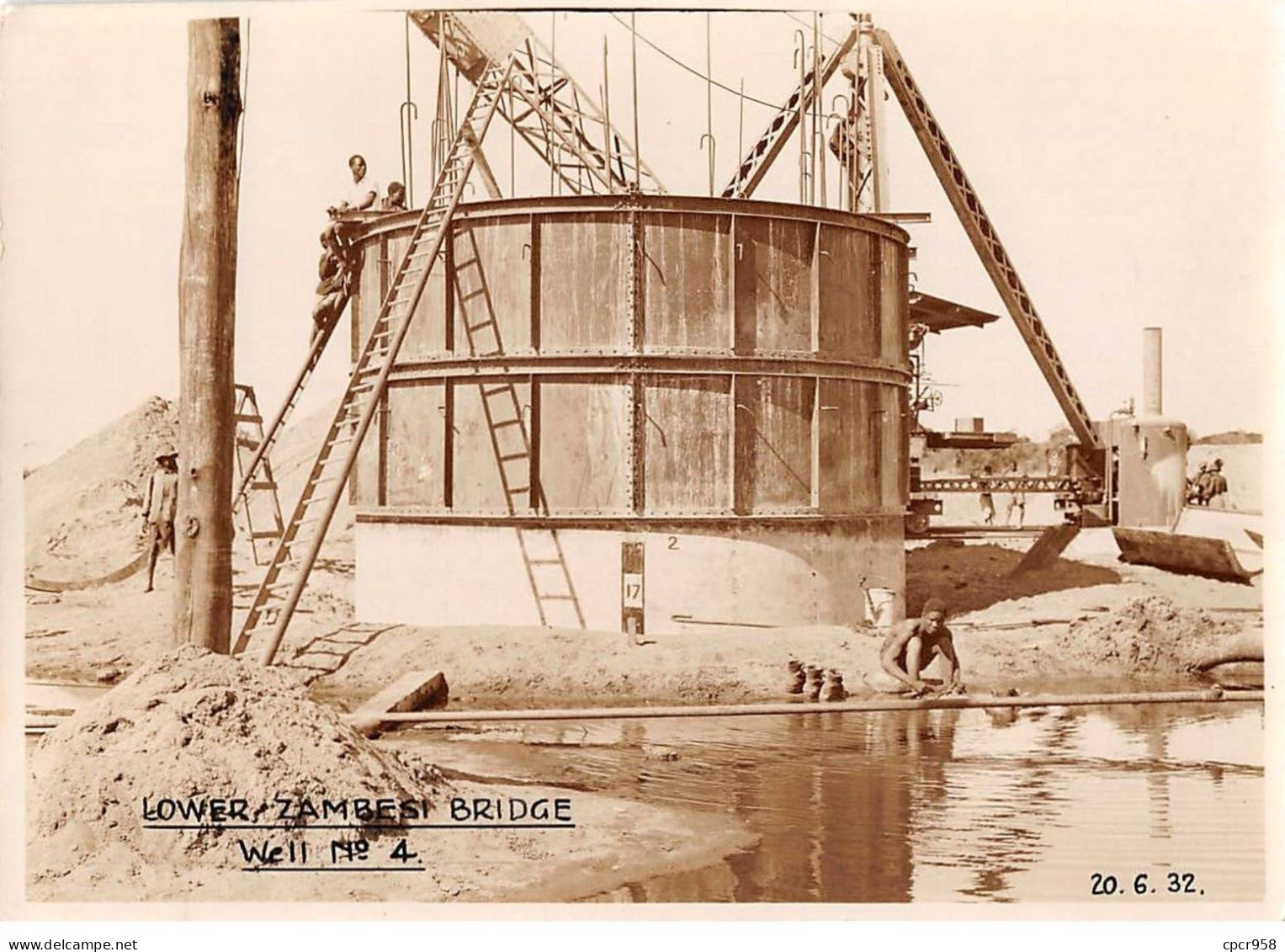 Photographie . Moi10173 . Mozambique.zambeze Bridge.1933  .15 X 11 Cm. - Lieux