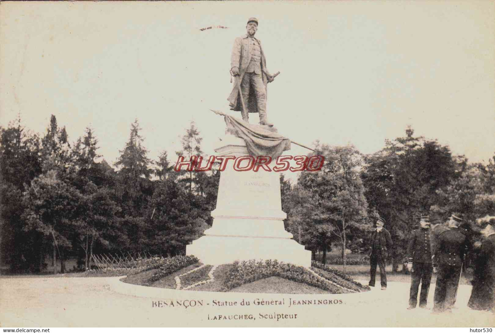 CPA BESANCON - DOUBS - STATUE DU GENRAL JEANNINGROS - Besancon