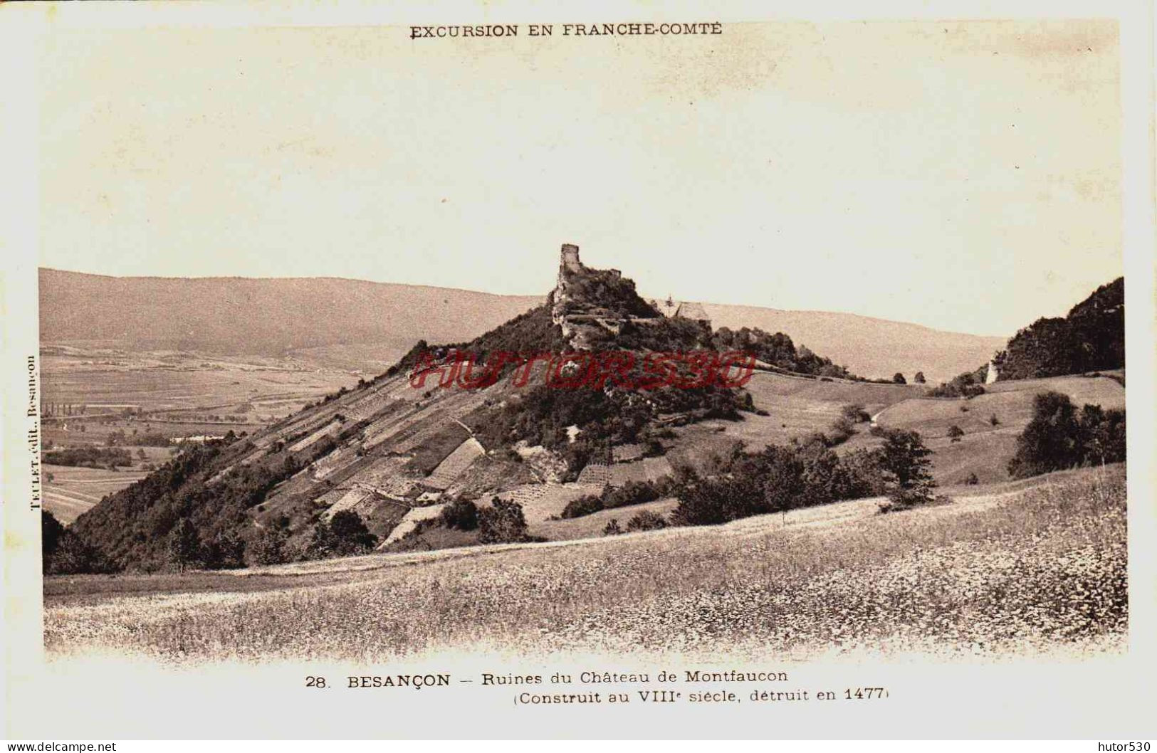 CPA BESANCON - DOUBS - RUINES DU CHATEAU DE MONTFAUCON - Besancon