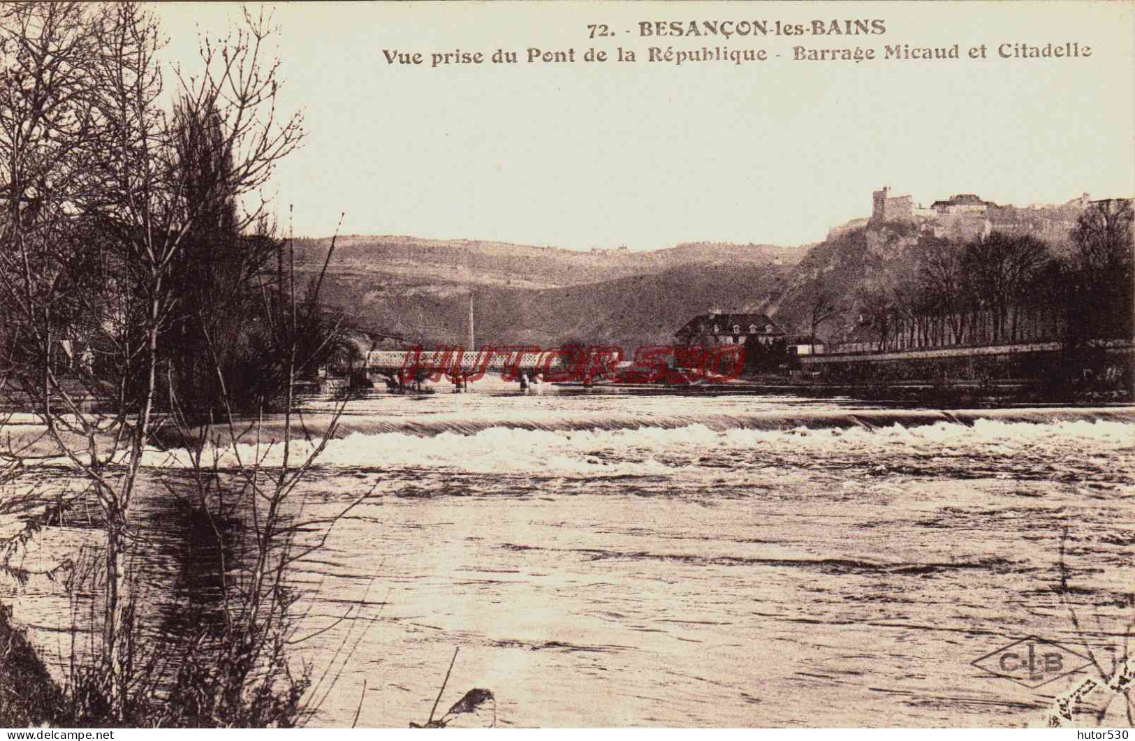 CPA BESANCON - DOUBS - VUE PRISE DU PONT DE LA REPUBLIQUE - Besancon