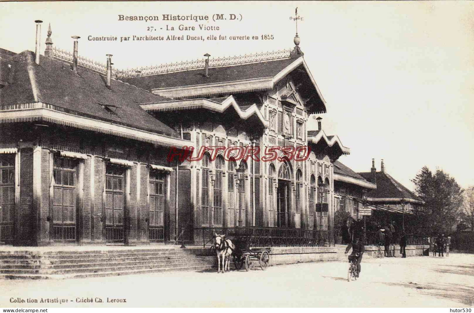 CPA BESANCON - DOUBS - LA GARE VIOTTE - ATTELAGE - Besancon