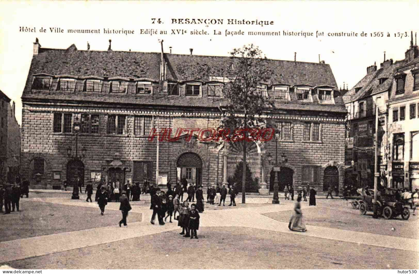 CPA BESANCON - DOUBS - HOTEL DE VILLE - AUTOMOBILE - Besancon