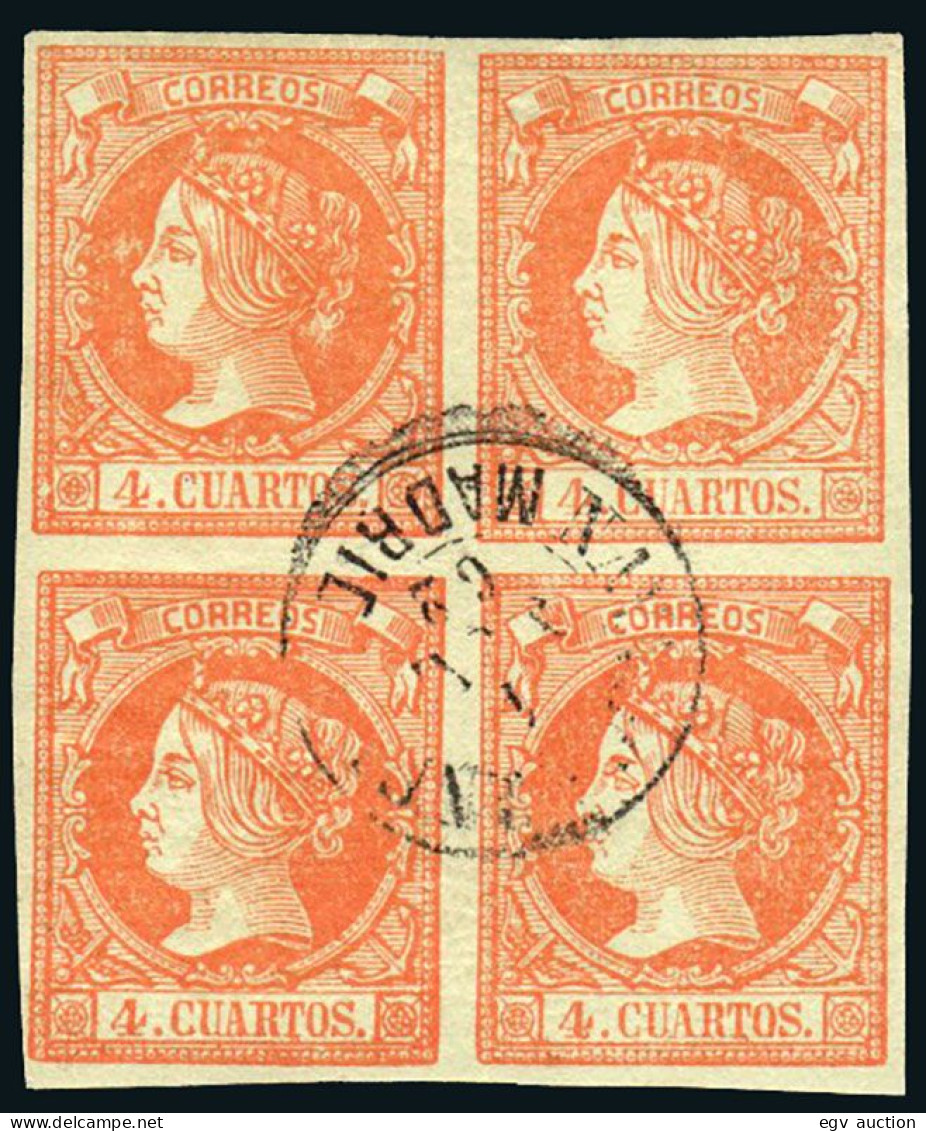 Madrid - Edi O 52 Bl. 4 - 4 C.- Mat Fech. Tp. II "Navalcarnero" - Used Stamps