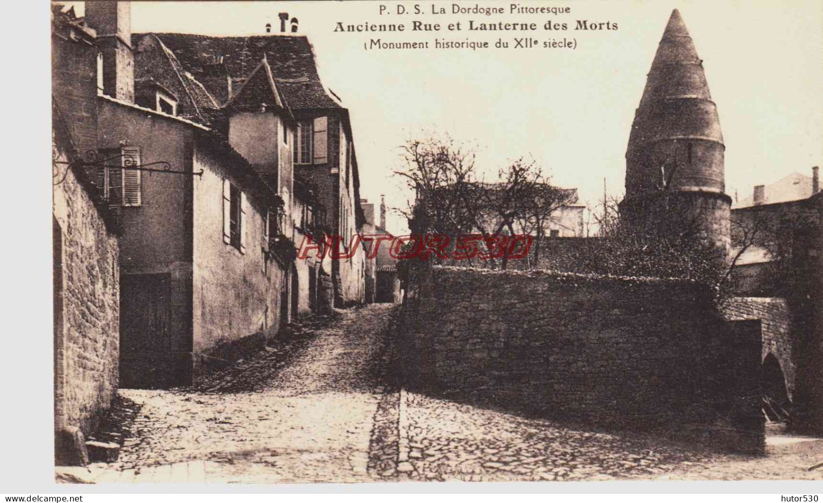 CPA SARLAT - DORDOGNE - ANCIENNE RUE ET LANTERNE DES MORTS - Sarlat La Caneda