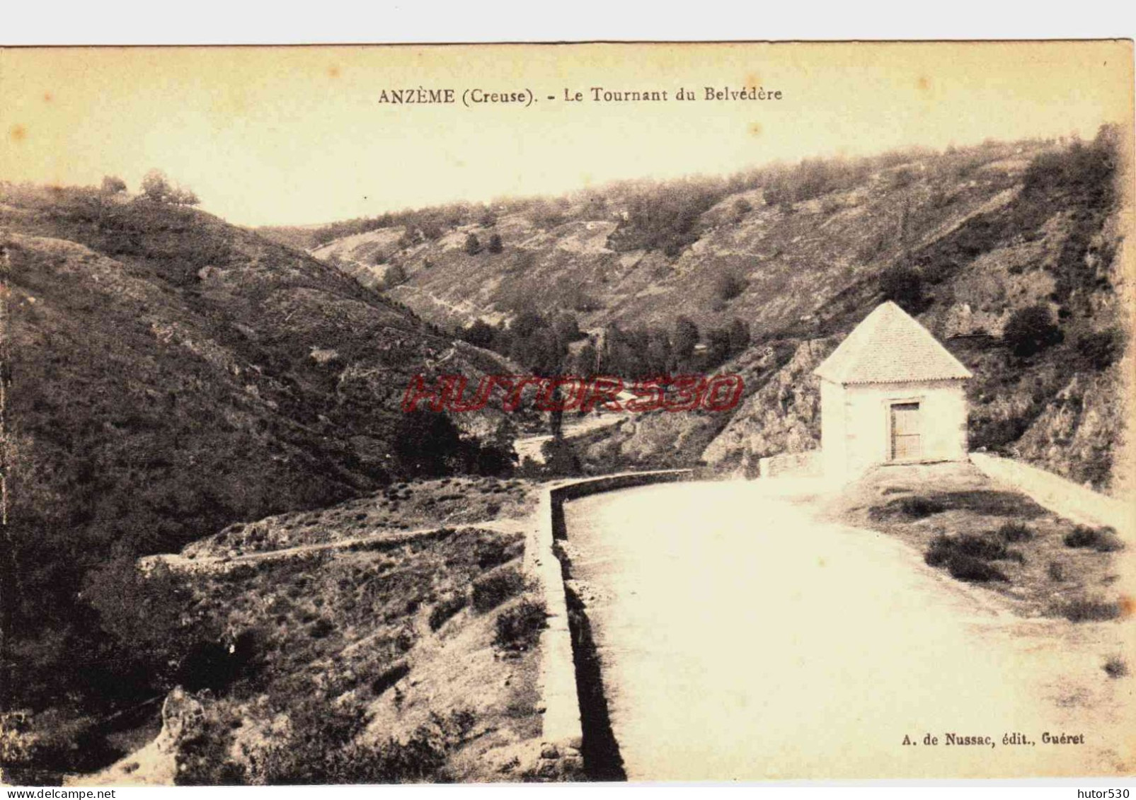 CPA ANZEME - CREUSE - LE TOURNANT DU BELVEDERE - Other & Unclassified