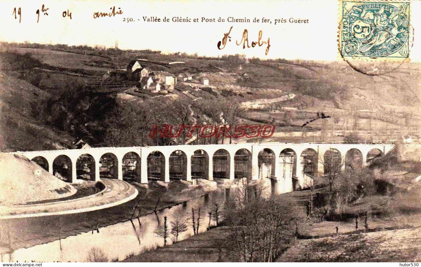 CPA GUERET - CREUSE - ENVIRONS - PONT DU CHEMIN DE FER - Guéret