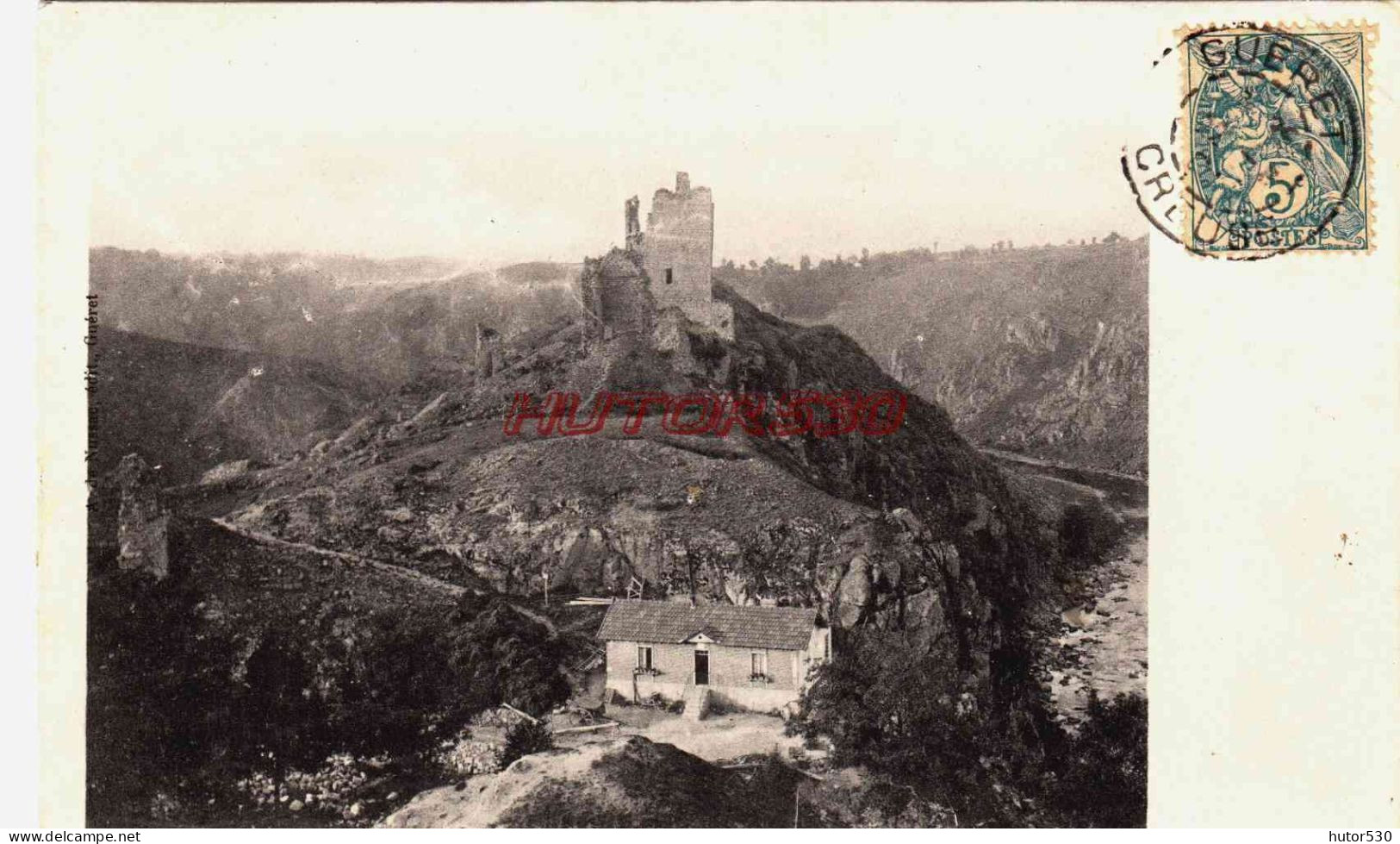 CPA CROZANT - CREUSE - VUE GENERALE - Crozant