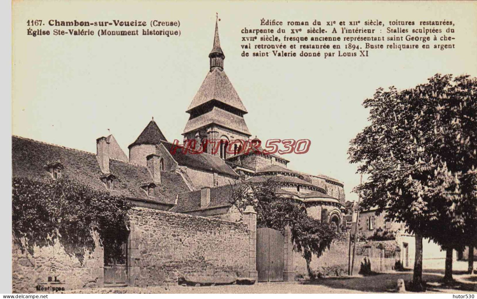 CPA CHAMBON SUR VOUEIZE - CREUSE - EGLISE SAINTE VALERIE - Chambon Sur Voueize