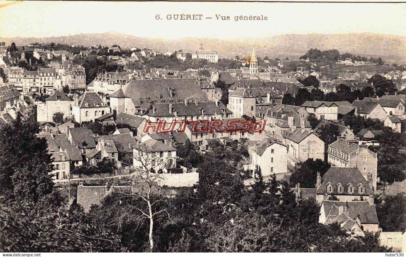 CPA GUERET - CREUSE - VUE GENERALE - Guéret