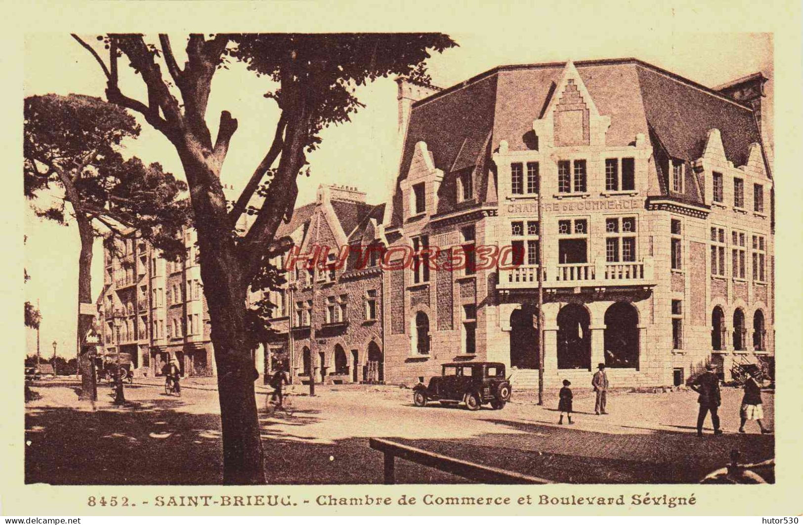 CPA SAINT BRIEUC - COTES D'ARMOR - CHAMBRE DE COMMERCE - AUTOMOBILE - Saint-Brieuc