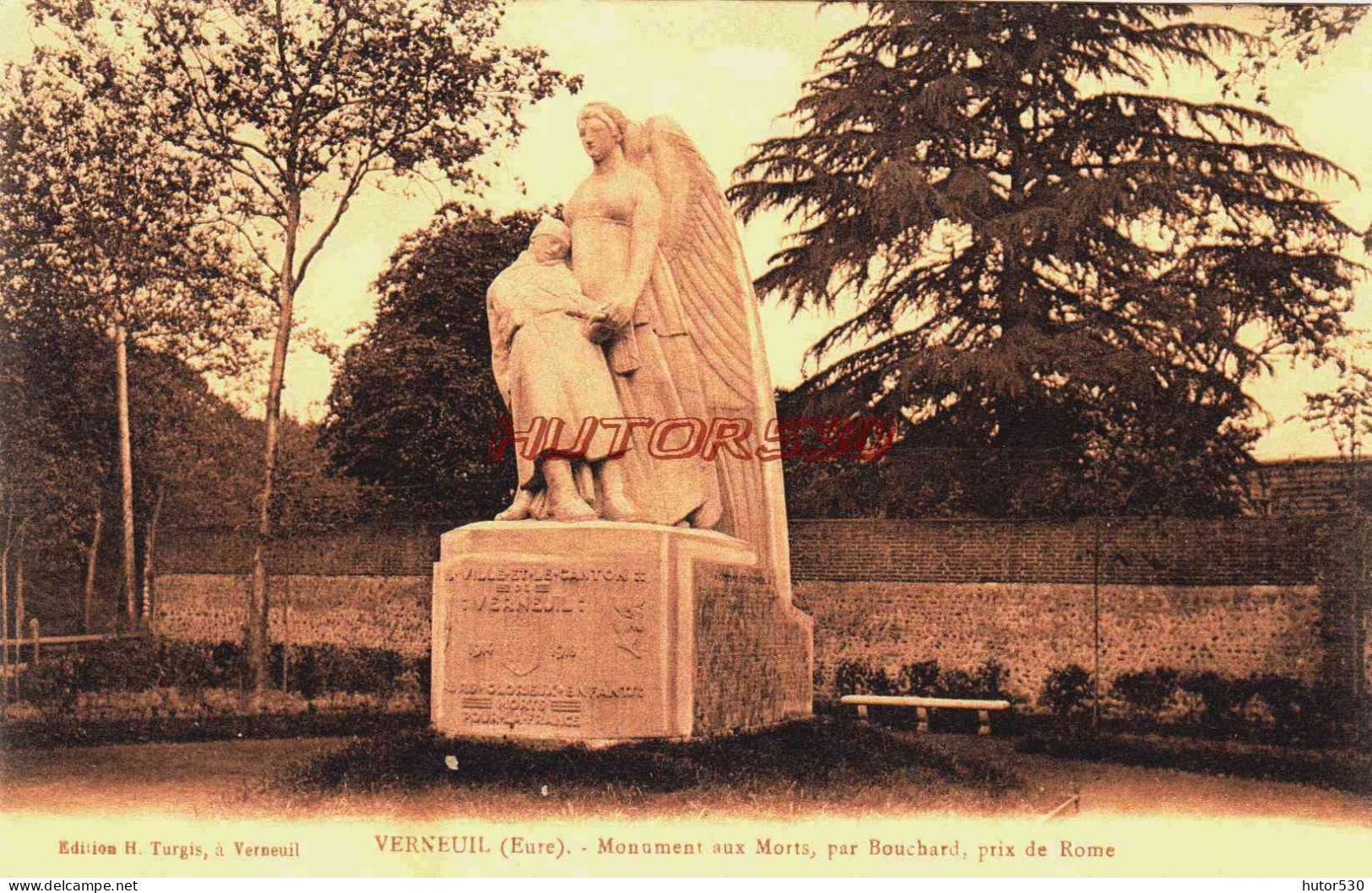CPA VERNEUIL - EURE - MONUMENT AUX MORTS - Verneuil-sur-Avre