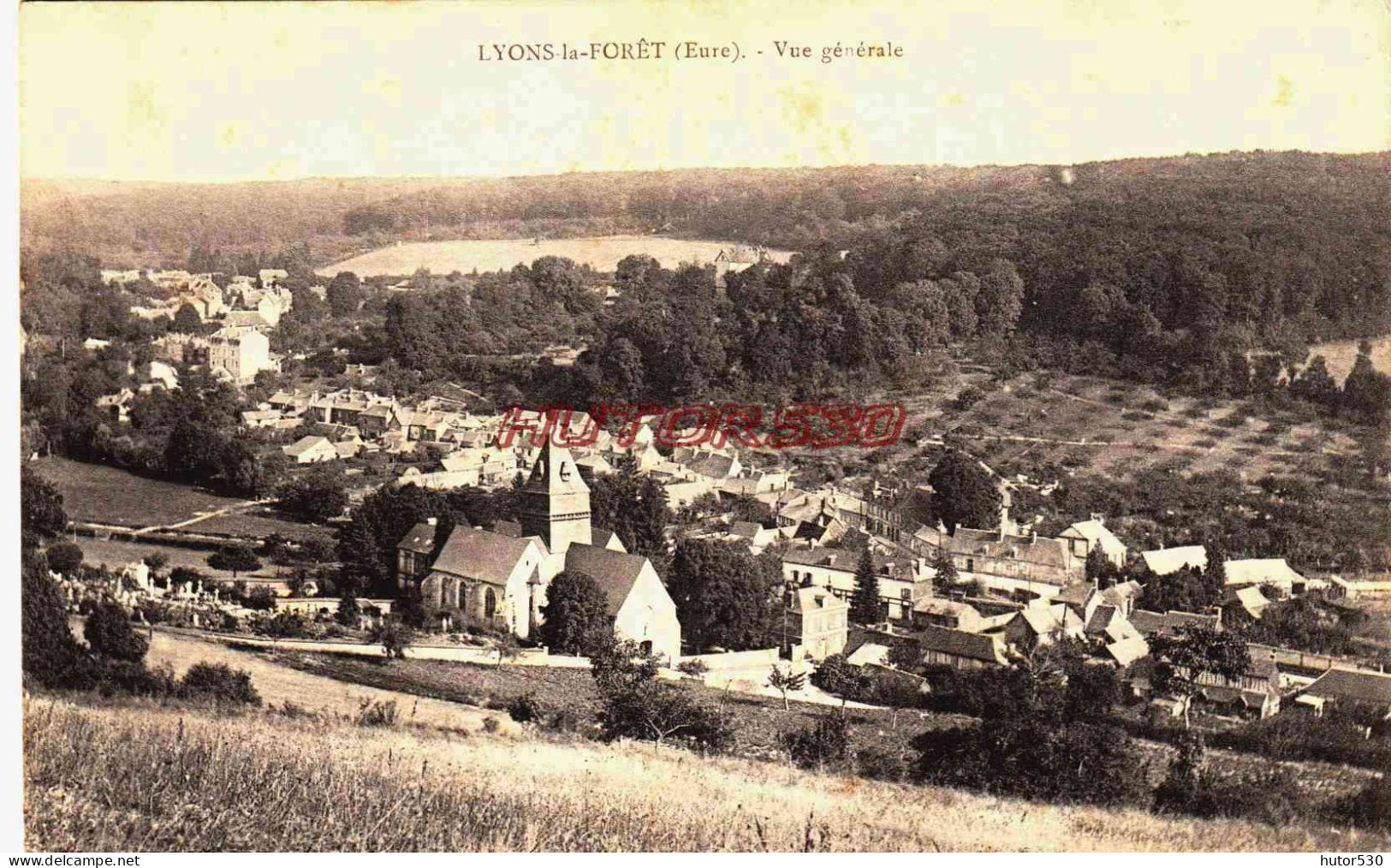 CPA LYONS LA FORET - EURE - VUE GENERALE - Lyons-la-Forêt