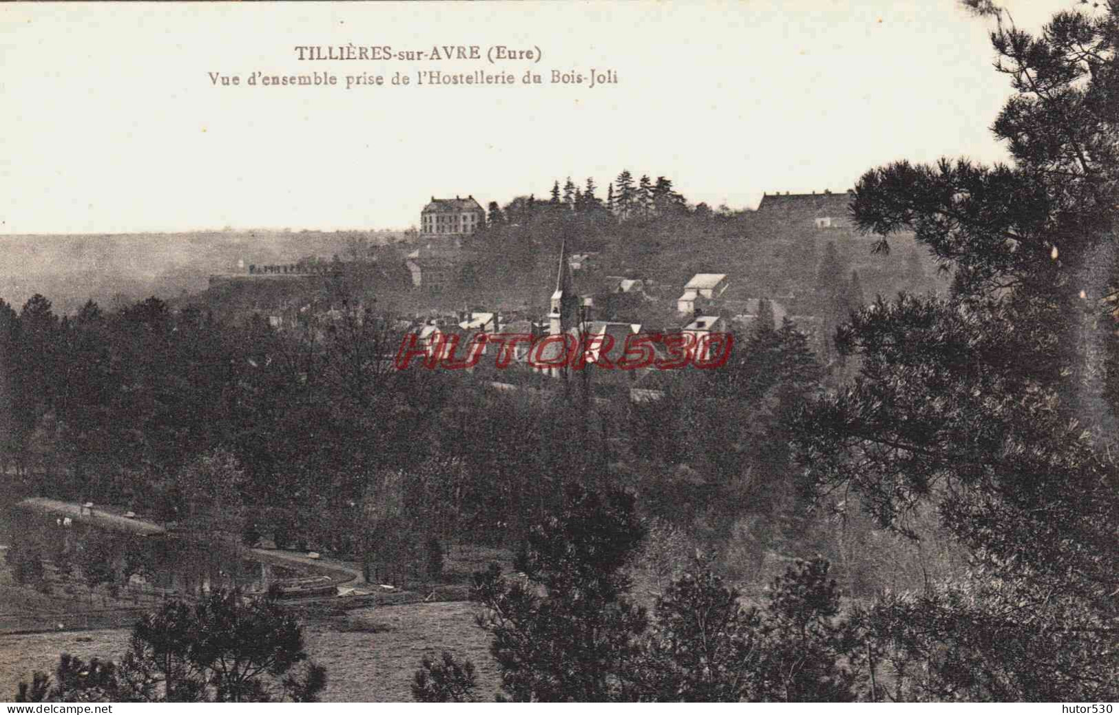 CPA TILLIERES SUR AVRE - EURE - VUE D'ENSEMBLE - Tillières-sur-Avre