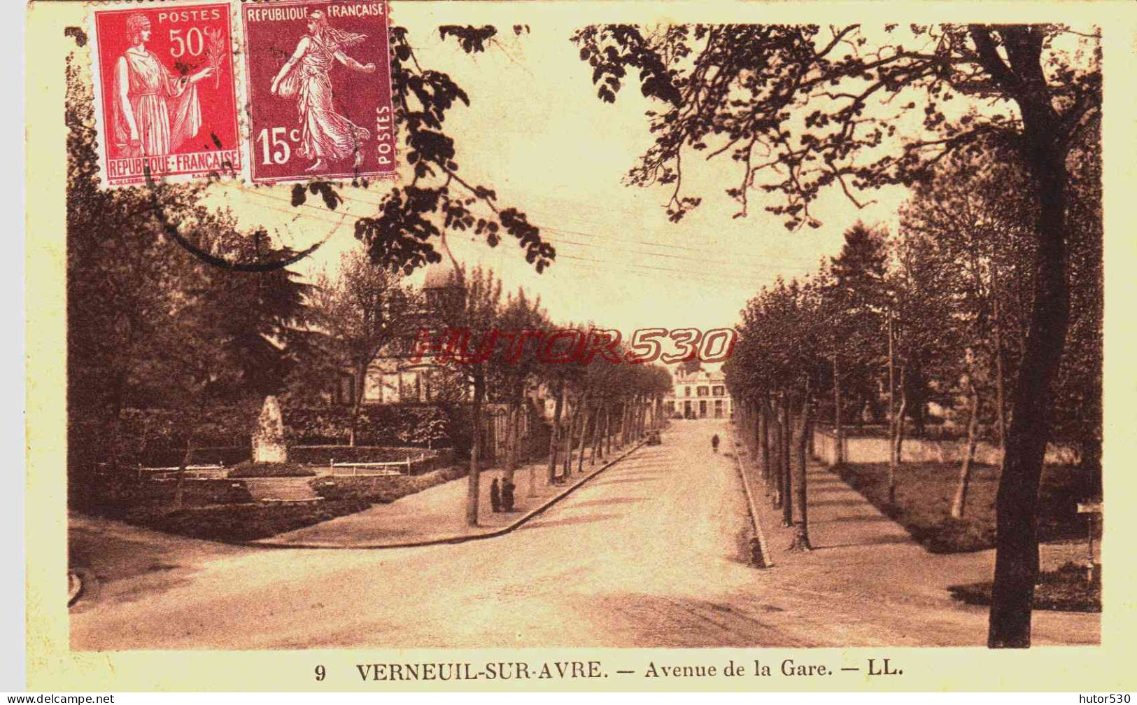 CPA VERNEUIL SUR AVRE - EURE - AVENUE DE LA GARE - Verneuil-sur-Avre