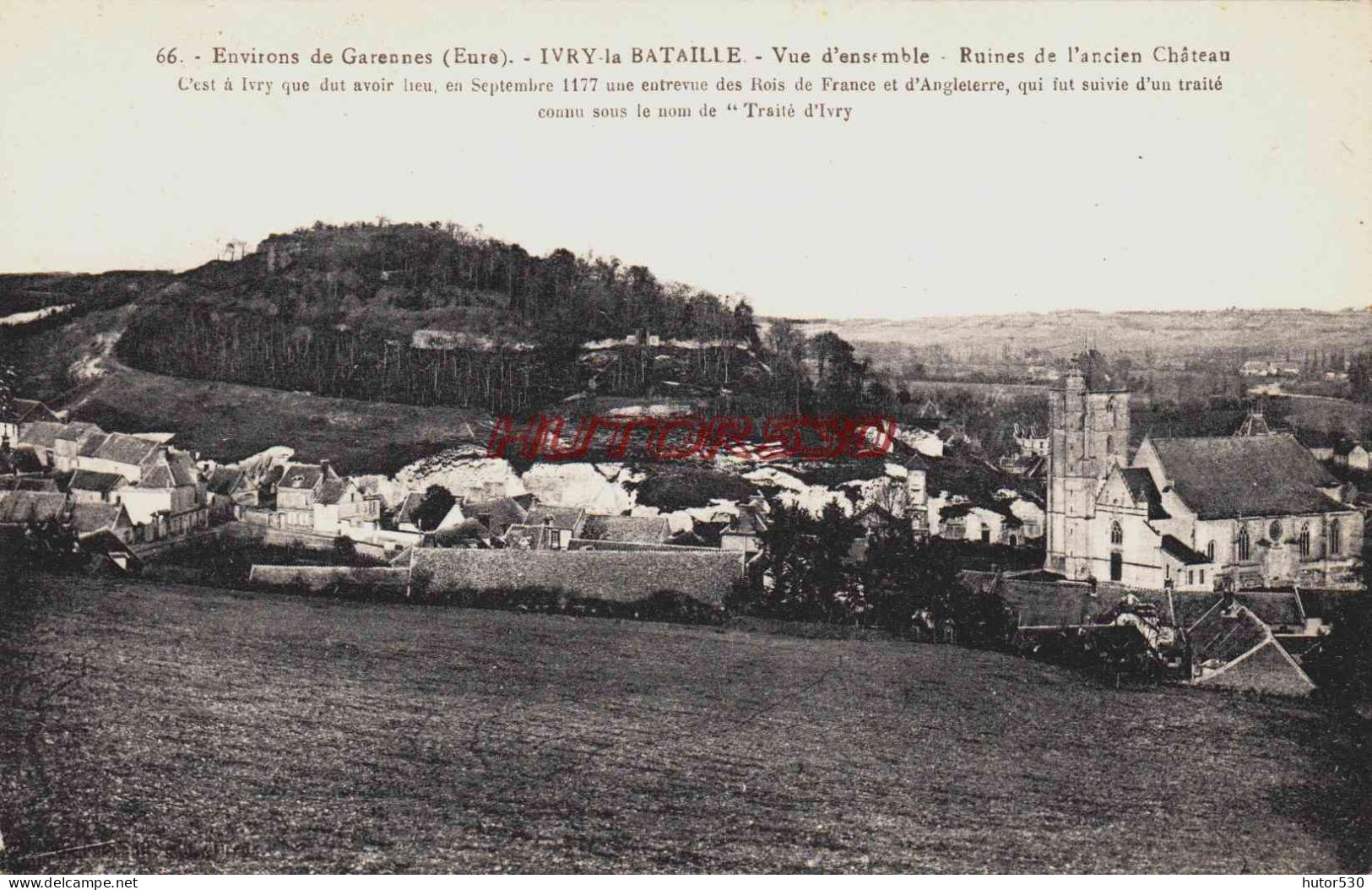 CPA IVRY LA BATAILLE - EURE - VUE D'ENSEMBLE - Ivry-la-Bataille