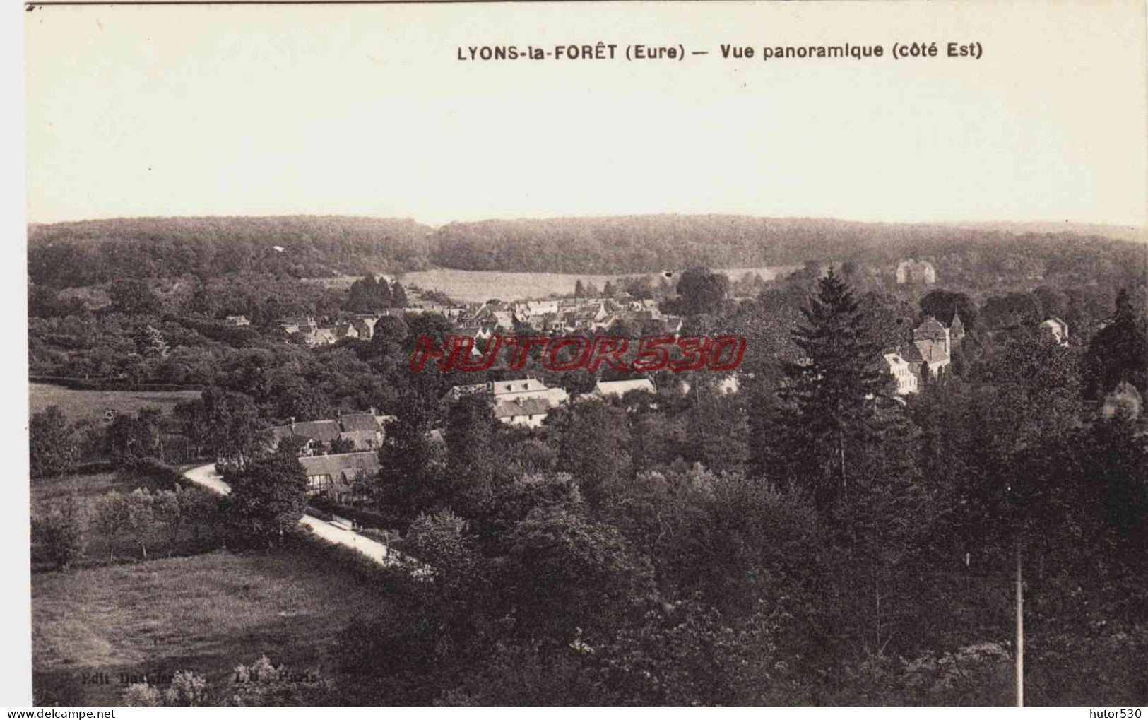 CPA LYONS LA FORET - EURE - VUE PANORAMIQUE - Lyons-la-Forêt