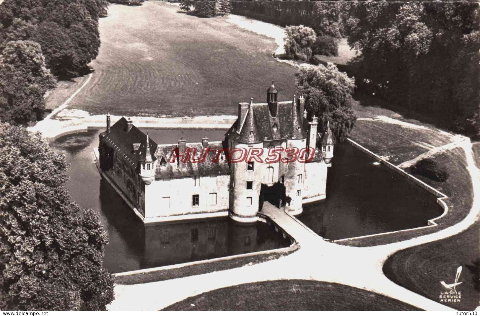 CPSM PONT SAINT PIERRE - EURE - LE CHATEAU VU D'AVION - Sonstige & Ohne Zuordnung