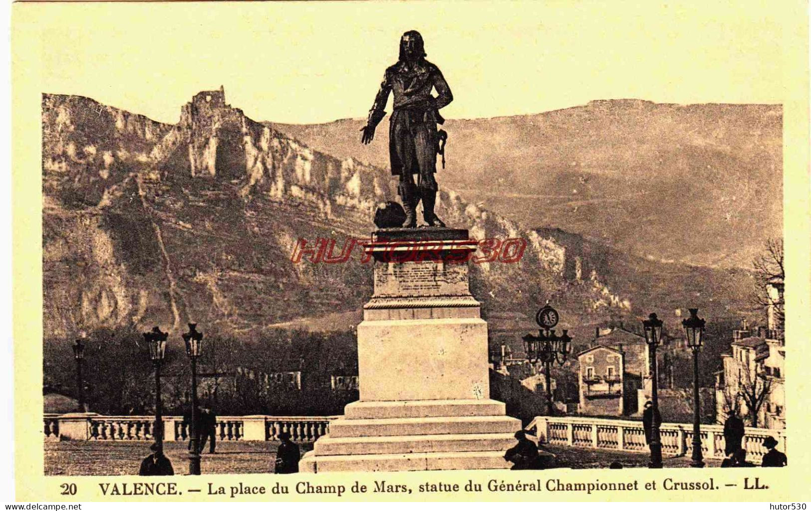 CPA VALENCE - DROME - STATUE DU GENERAL CHAMPIONNET - Valence