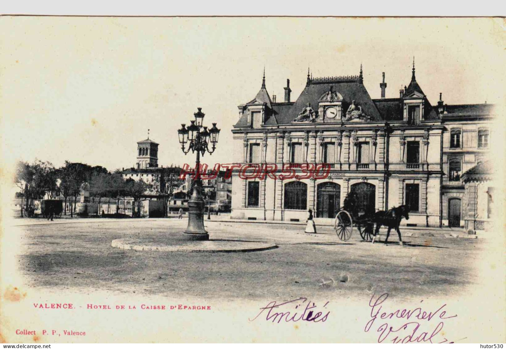 CPA VALENCE - DROME - LA CAISSE D'EPARGNE - ATTELAGE - Valence